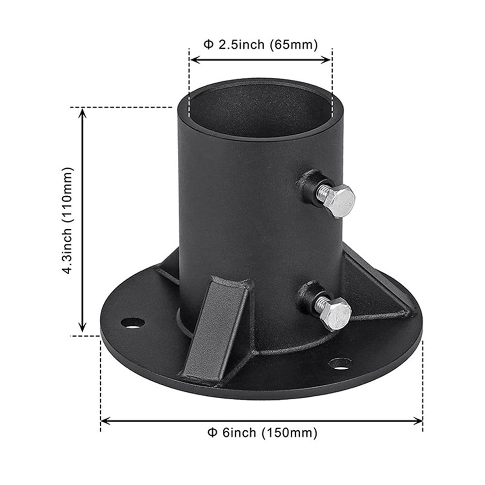 Sturdy Steel Chain Link Fence Post Base for Multiple Applications Easy