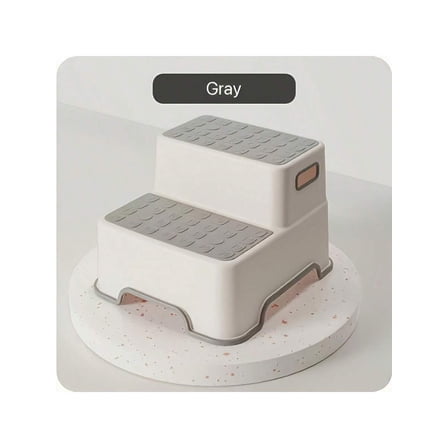 ​Sturdy Step Stool, 2-Step Non-Slip Bathroom Stool For Adults, Wide Design For Safety, Durable Plastic Step Stool For Kitchen Sink, Toilet, And Home Use