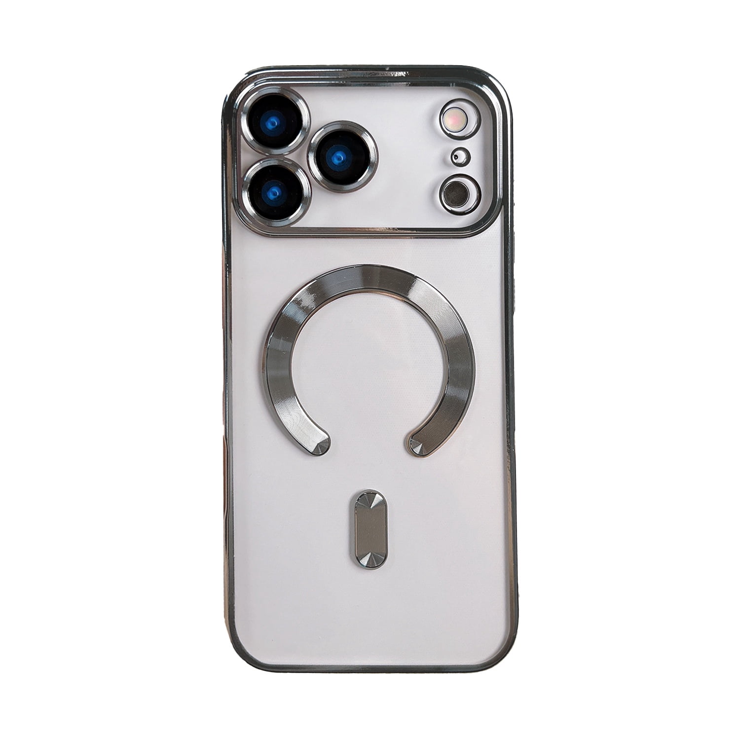 Sturdy Transparent Case with MagSafe for iPhone 17 Pro Max - Silver