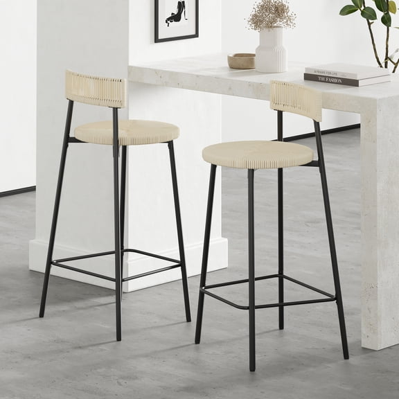Sturdy Trapezoid Base Bar Stools / Comfortable in Living Room