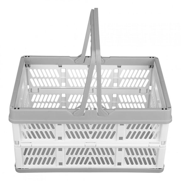 Sturdy Vegetable Crates with Hollow-Carved Design, Durable Plastic Construction Collapsible Storage Container for Indoor and Outdoor Use, Multipurpose Usage for a Variety of Items