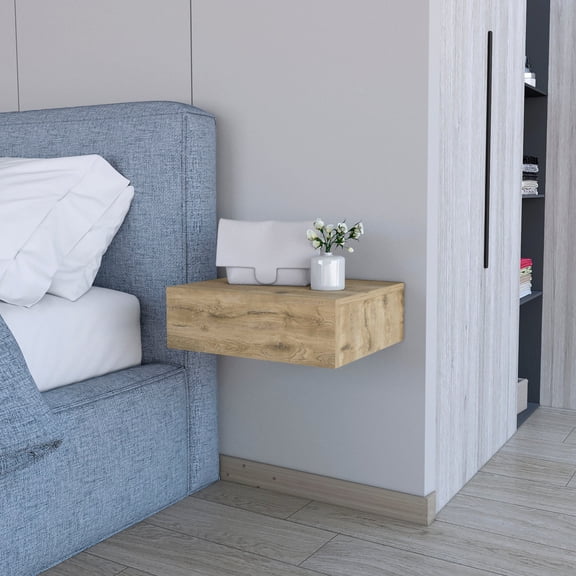 Sturdy Wood Composition - Floating Space - Saving Concept - Bedroom Interior - Complements Traditional Rooms