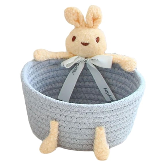 Sturdy Woven Storage Bin Lovely Pattern Storage Basket Stylish Organizers for Organizing Pet Toy