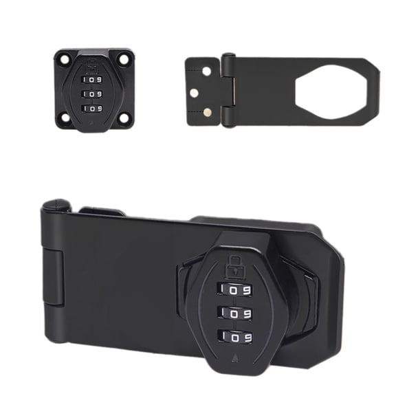Sturdy Zinc Alloy Bifold Door Lock with Twist Knob Hasp Latches Portable Accessory for Cupboard and Shed Security