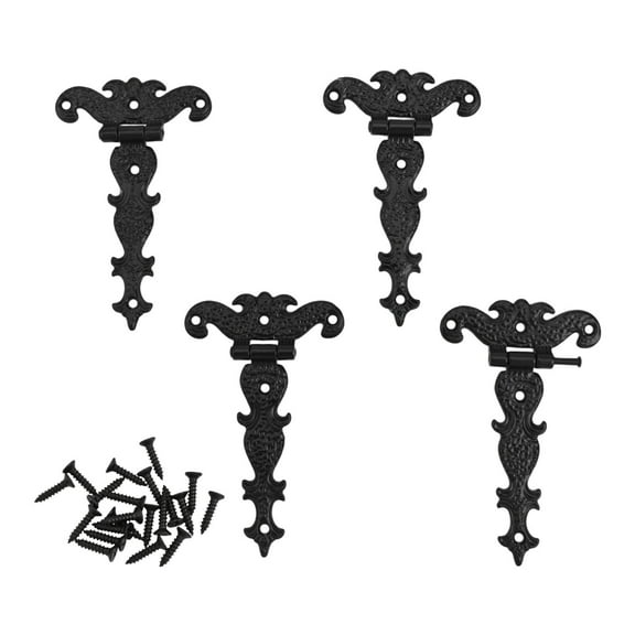 Sturdy Zinc Alloy T Hinges Set Of 4 Decorative Hardware For Various Uses