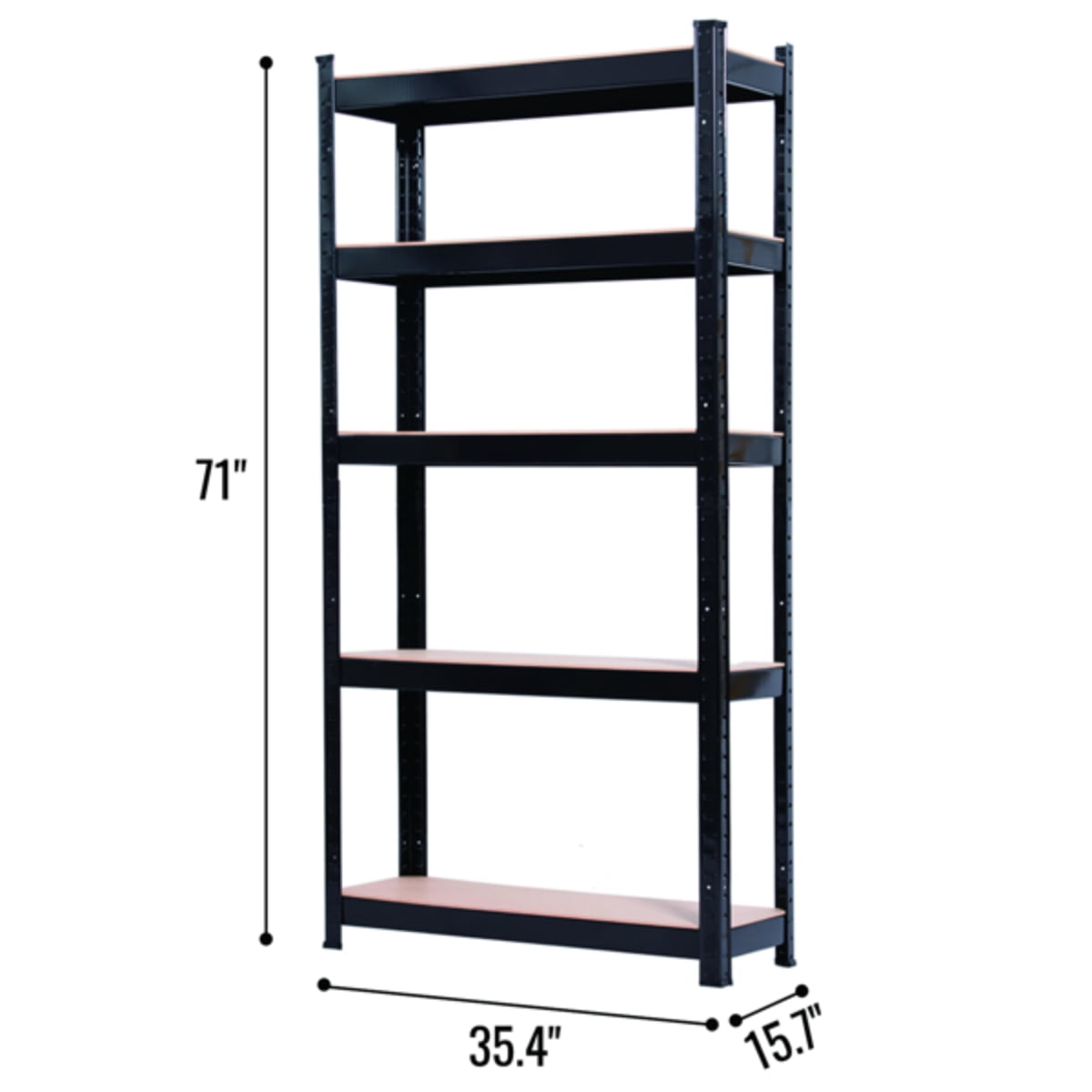 Sturdy and Durable Black Heavy Duty Metal Garage Storage Shelves