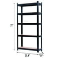 Sturdy and Durable Black Heavy Duty Metal Garage Storage Shelves
