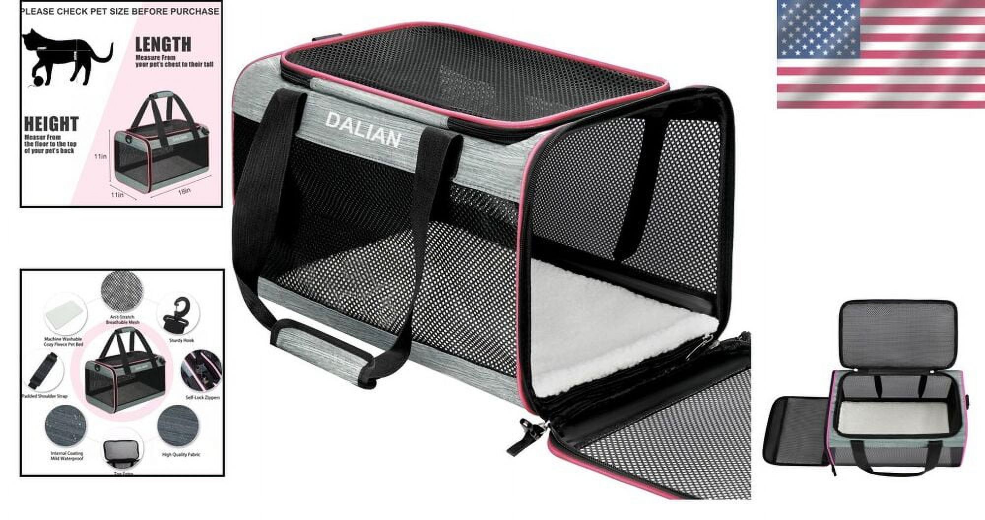 Sturdy and Safe Dog Soft-Sided Carrier, 17.5