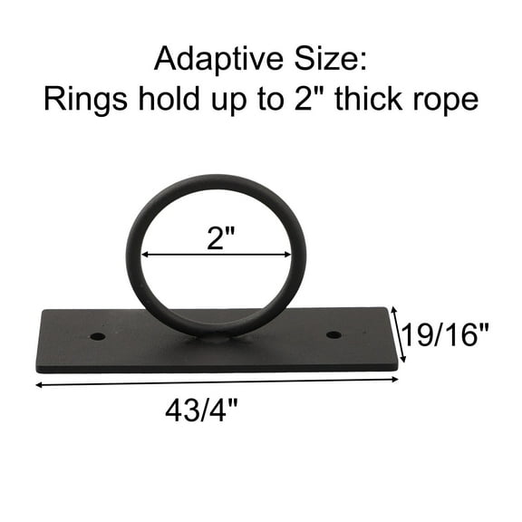 Sturdy and Versatile Black Rope Bracket for Secure and Neat Outdoor Spaces - Smile Home