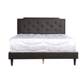 thumbnail image 1 of Sturdy black fabric bed with foam filler - In modern living spaces, customized setup after assembly, 1 of 2