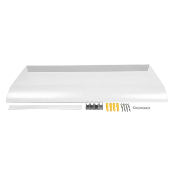 Sturdy front door canopy made from high-quality PC material, 31.5*15.75in, weatherproof, UV, tear, and wear-resistant, easy installation, perfect for year-round protection