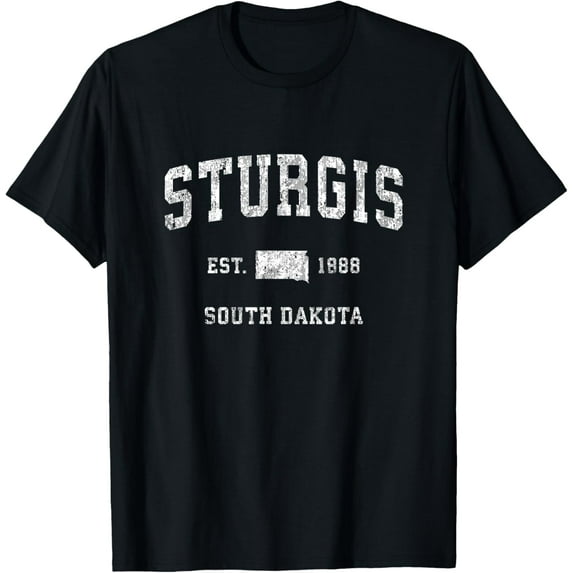 Sturgis South Dakota SD Vintage Athletic Sports Design T-Shirt