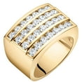 thumbnail image 1 of Sturgo 14K Yellow Gold Plated Mens Simulated Diamond Channel Set Fashion Ring, D-E Color VS Clarity, Size 14, 1 of 4
