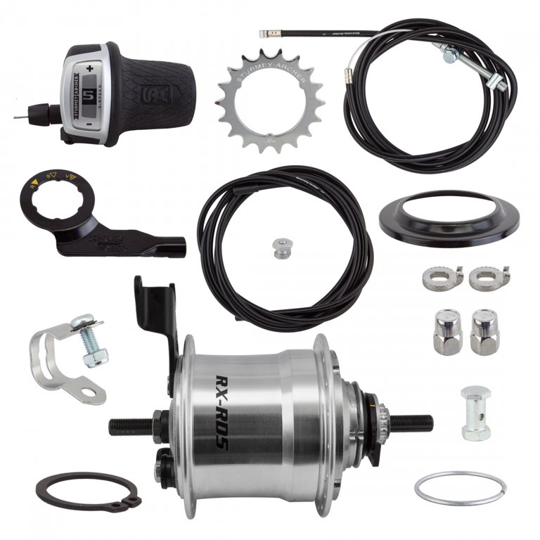 Sturmey Archer RXRD5 5sp Hub & Drum Brake Kit RR 36H Sil 5sp Int