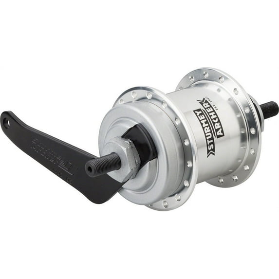 Sturmey Archer SC1 Rear Hub - Threaded x 120mm, Coaster Brake, Threaded, Silver, 32H
