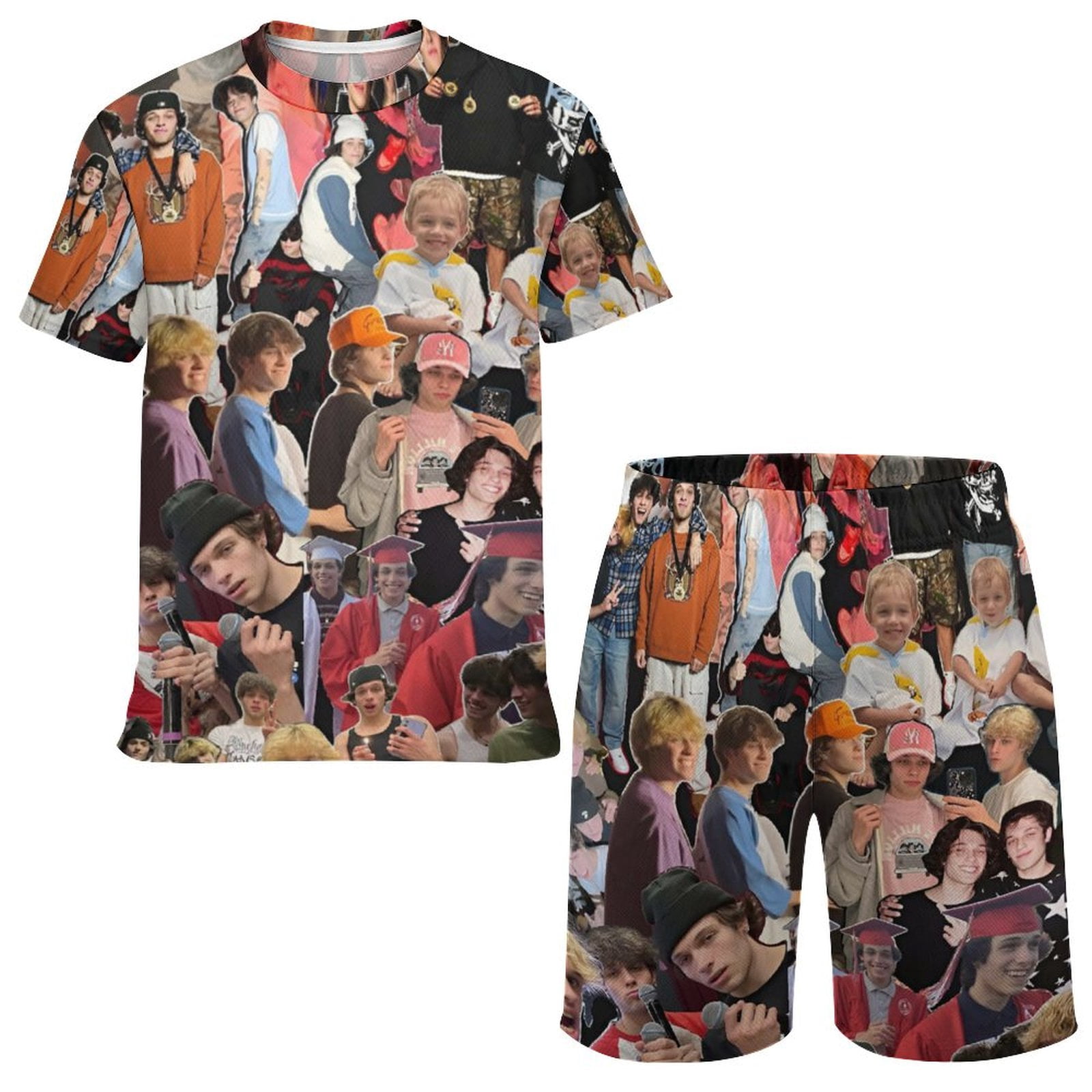 3 Piece Boys Knit S/S Shirt, Shorts & Hat main image 1