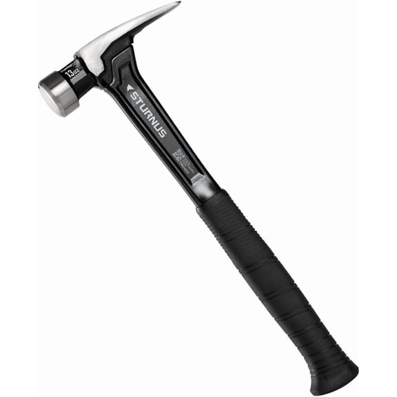 Sturnus Graphite 13oz Velocity Rip Claw Hammer 13oz, Lightweight Aluminum & Ergonomic, Pro-Grade with Anti-Vibration Grip (Smooth Face, Short Handle)