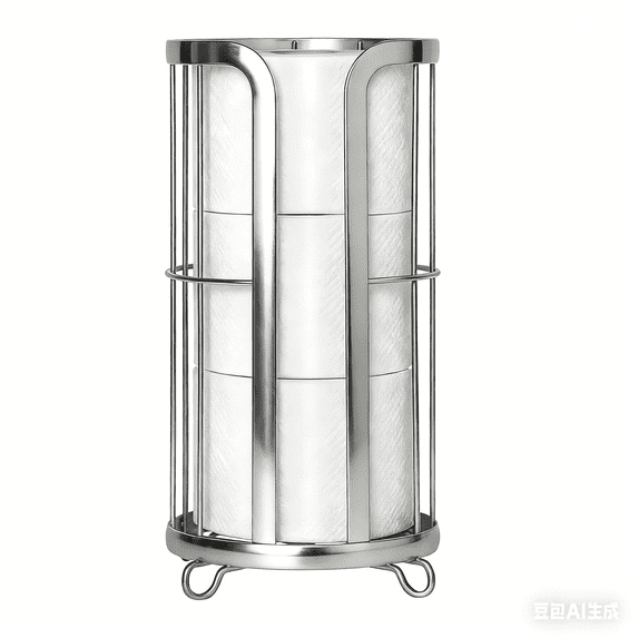 stusgo Freestanding Toilet Paper Holder with Storage, Modern Toilet Paper Storage Stand & Bathroom Toilet Paper Holder Stand, Holds Large Rolls(Silver)