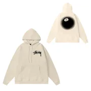 NOBRAND Stussy Hoodie for Men Women Letter Graphic Embroidery Couples Hooded Sweatshirt Trendy Hip Hop Unisex Sweater Pullover