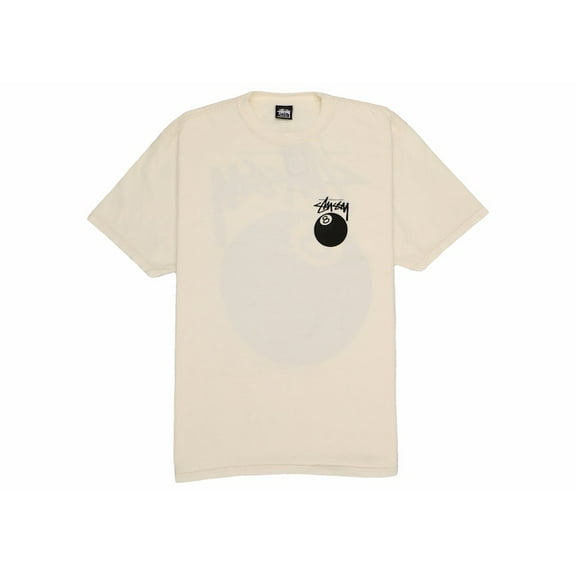 Stussy Men's 8 Ball Pigment Dyed Tee Natural, from StockX
