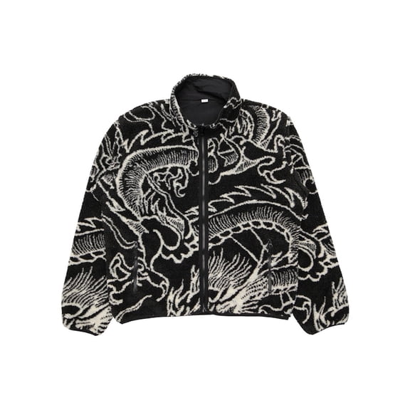 Stussy Men's Dragon Sherpa Jacket Black, from StockX
