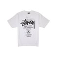 thumbnail image 1 of Stussy Men's World Tour T-shirt White, from StockX, 1 of 3