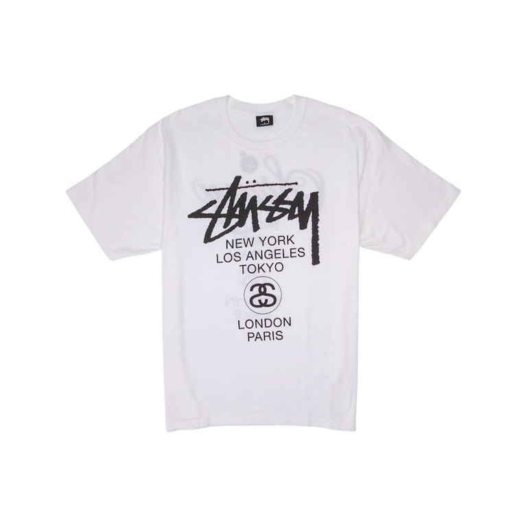 Stussy Men's World Tour T-shirt White, from StockX - Walmart.com