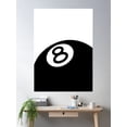 thumbnail image 1 of Stussy Retro 8 Ball Poster Wall Art, Modern Wall Decor For Living Room Bedroom, 16x24 UNFRAMED, 1 of 3
