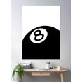thumbnail image 1 of Stussy Retro 8 Ball Poster Wall Art, Modern Wall Decor For Living Room Bedroom, 24x36 UNFRAMED, 1 of 3