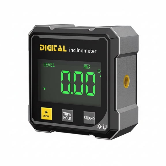 Stxxno Magnetic Digital Angle Finder Electronic Laser Level Rechargeable 4-Side Strong Magnetic 1-Pack