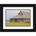 thumbnail image 1 of Styber, Dana 32x23 Black Ornate Wood Framed with Double Matting Museum Art Print Titled - Grey Flower Barn, 1 of 4
