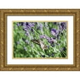 thumbnail image 1 of Styber, Dana 32x23 Gold Ornate Wood Framed with Double Matting Museum Art Print Titled - Lavender and Butterfly I, 1 of 4