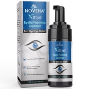 NOVEHA XStye Eyelid Foaming Cleanser - Fast Stye Eye Relief - Formula With Tea Tree Oil - Daily Eyelid and Eyelash Wash For Stye Eyes, Eyelash, Skin Dryness 3.38 fl oz - 100mL
