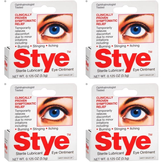 Stye Sterile Lubricant Eye Ointment, 0.125 oz, 4 Pack