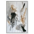 thumbnail image 1 of Stygian Flow 3 Canvas Black Paint Abstract by Art Remedy, White Frame, 24" x 36", 1 of 7