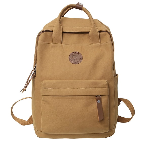 Stylago Canvas Backpack for Women Top Handle Laptop Computer Bags for College Students Ladies Multiple Pockets Travel Daypack Brown