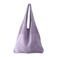 thumbnail image 1 of Stylago Crochet Bags for Women Beach Mesh Tote Bag Shopping Shoulder Handbag Casual Packable Summer Travel Boho Pocket Purple, 1 of 5