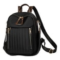 thumbnail image 1 of Stylago Fashion Backpack Purse for Women Versatile Detachable Strap Crossbody Bags Ladies Multiple Zip Pockets Travel Daypack Black, 1 of 7