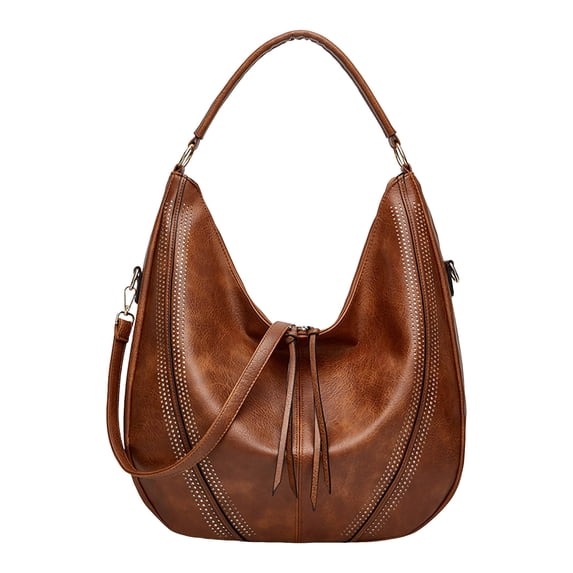 Stylago Fashion Shoulder Purse for Women Leather Underarm Bags Trendy Work Travel Shopping Handbags for Ladies Gift Brown