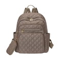 thumbnail image 1 of Stylago Laptop Backpack Purse for Women Work Travel Computer Bags College Students Fashion Quilted Daypack with Mini Pouch Brown, 1 of 7