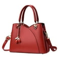 thumbnail image 1 of Stylago Leather Handbags and Purses for Women Cherry Pendant Fashion Top Handle Satchel Multiple Compartments Crossbody Bag Red, 1 of 7