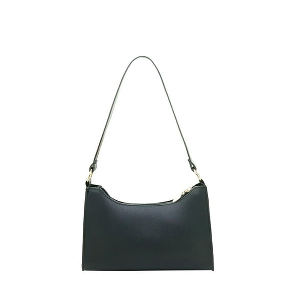 Stylago Leather Shoulder Purses for Women Zipper Mini Handbags Ladies Work Shopping Travel Underarm Tote Phone Bag Black