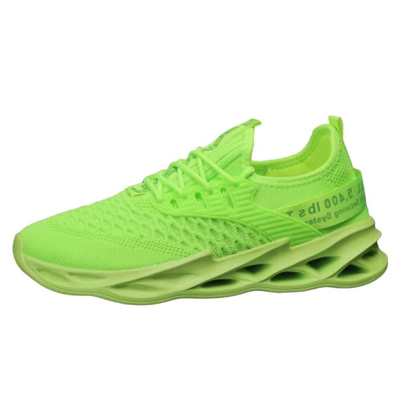 Stylago Men's Running Sneakers Breathable Mesh Tennis Shoes Comfortable Arch Support Sneaker Lace Up Lightweight Walking Shoes Green Size 8.5