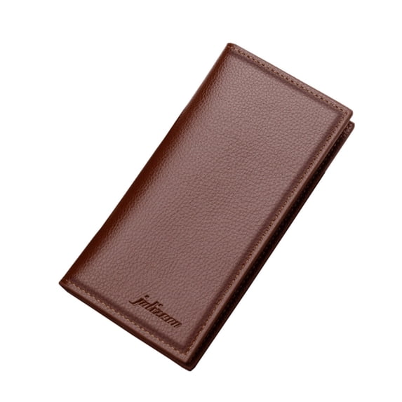 Stylago Mens Long Wallet Stylish Purses with ID Window and Multiple Card Slots Foldable RFID Blocking Bifold Thin Wallets Brown