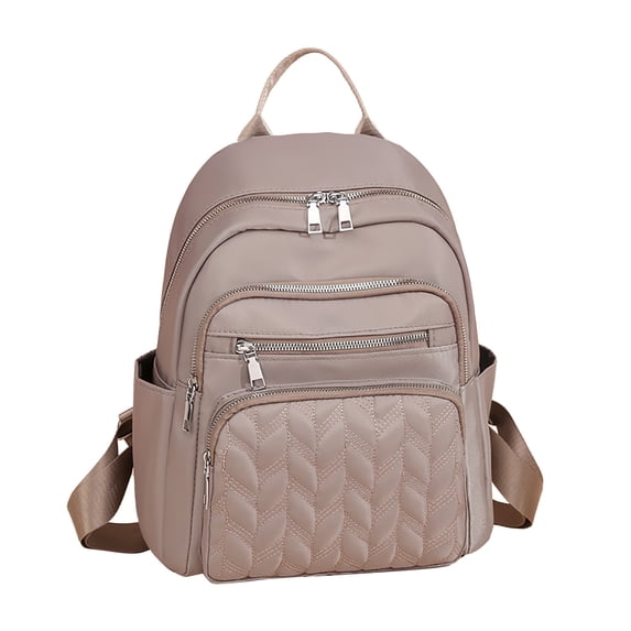 Stylago Mini Backpack Purses for Women Side Pockets Travel Daypack Quilted Cute Zipper Schoolbags for College Students Brown