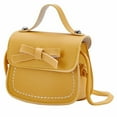 thumbnail image 1 of Stylago Mini Crossbody Purses for Women Bow Button Leather Shoulder Tote Bags Ladies Shopping Cellphone Top Handle Satchel Yellow, 1 of 7