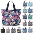 thumbnail image 1 of Stylago Nylon Tote Bags for Women Fashion Print Large Shoulder Handbags Multiple Zipper Shopping Purse for Shopping Camping Green, 1 of 6