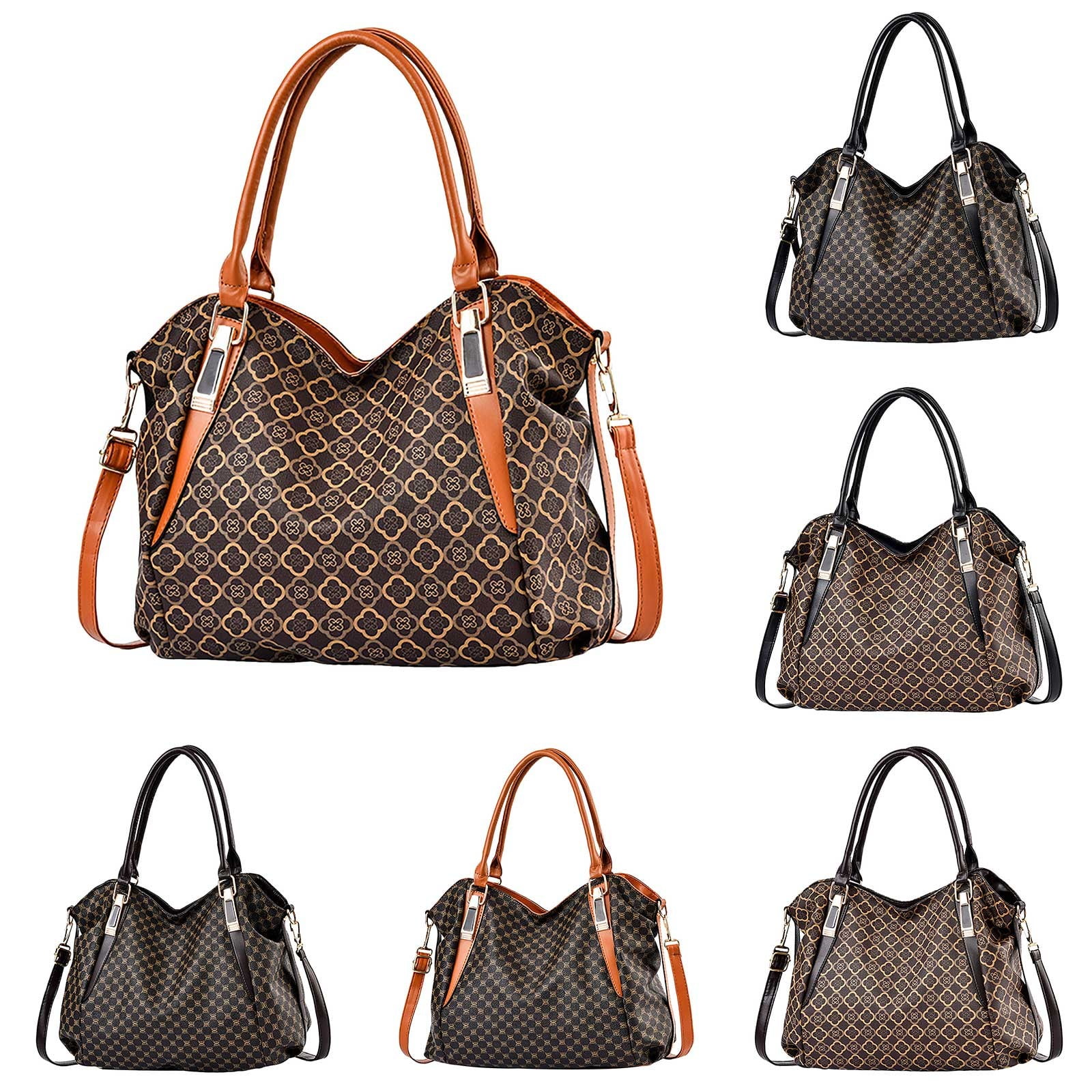 Stylago Purses and Handbags for Women Fashion Top Handle Shoulder Bags Leather Crossbody Bag Shopping Tote with Internal Pockets Black
