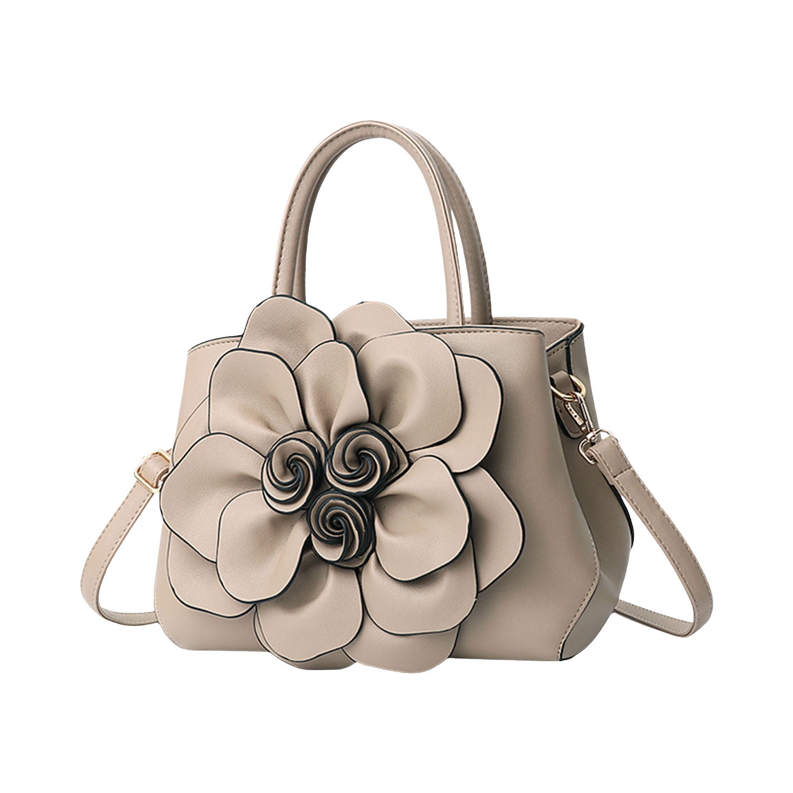 Stylago Purses and Handbags for Women Top Handle Satchel Leather Floral Shoulder Crossbody Bags Ladies Evening Party Tote Brown