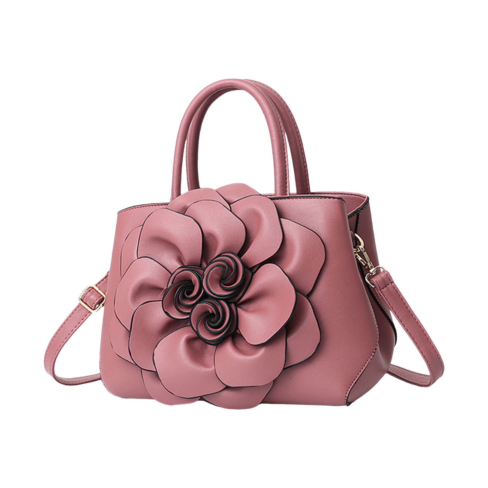 Stylago Purses and Handbags for Women Top Handle Satchel Leather Floral Shoulder Crossbody Bags Ladies Evening Party Tote Pink